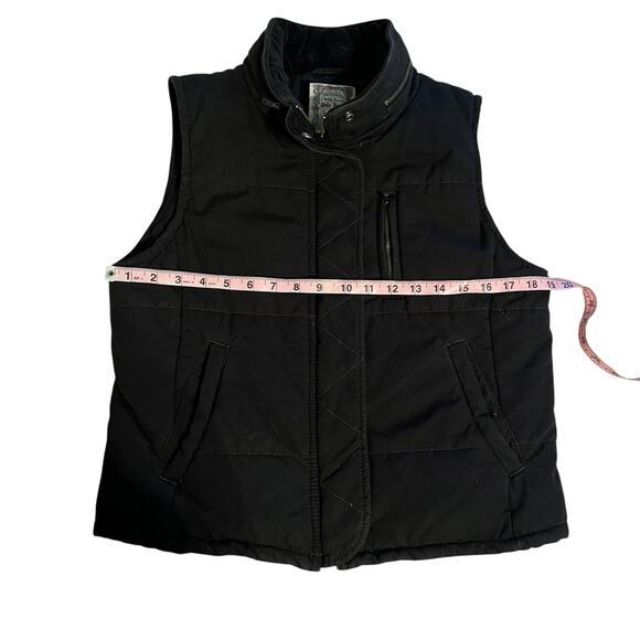 Vtg Ralph Lauren Polo Jeans Black Cotton Puffer Vest Size Medium - Picture 4 of 6